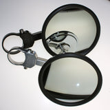 Extended Billet Arm 5.0″ Round CONVEX GLASS Side Mirror