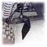 Bolt-on rock guard mount on trailing arm of Polaris RZR Pro XP