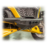 Maverick R front bumper installed with powder coat finish