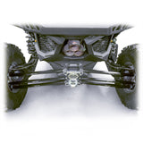 Installed barrel radius rod kit under rear control arm of Maverick X3 Full view