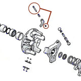 RPM RZR Turbo S, XPT, XP1000, XPEDITION TITANIUM Clutch Shift Weight Bolts and Nuts (QTY 3) Polaris OEM #7520103

