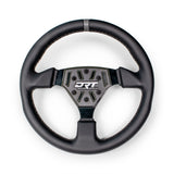 Round utv steering wheel in leather finish 