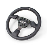 Round utv steering wheel in leather finish 