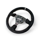 Round utv steering wheel in suede finish 