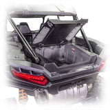 Rear cargo area shown with trunk enclosure open