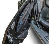 Detail of UTV door organizers mounted inside Pro XP front doors