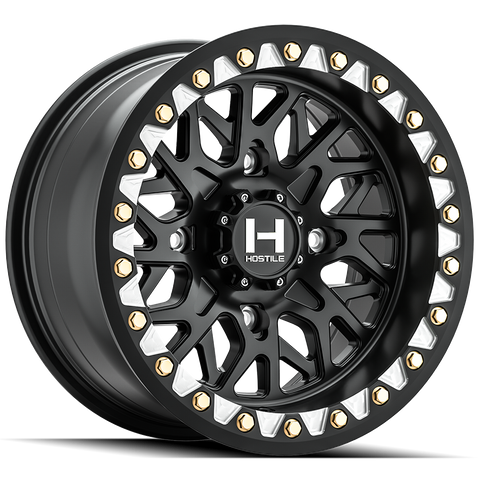 Hostile Wheels H333 Glamis UTV Beadlock Wheel (Asphalt)