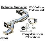 RPM-SxS Polaris General 1000 2.5" E-valve Captain's Choice Side Dump Exhaust
