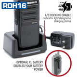 Rugged RDH16 UHF Business Band Handheld Radio - Digital and Analog