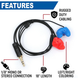 Challenger Semi-Custom Molded Ear Bud Speakers with 1/8" Mono Plug