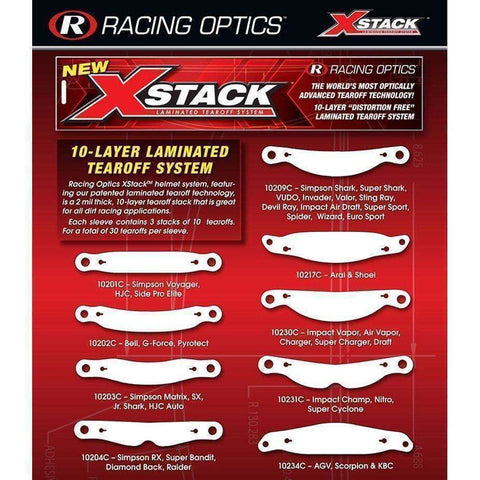 #10209C: XStack Tear Offs for Impact, Simpson Shark, Vudo, Invader, Sting Ray, Devil Ray