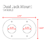 Dual Headset / Helmet Nexus Jack Flush Mount