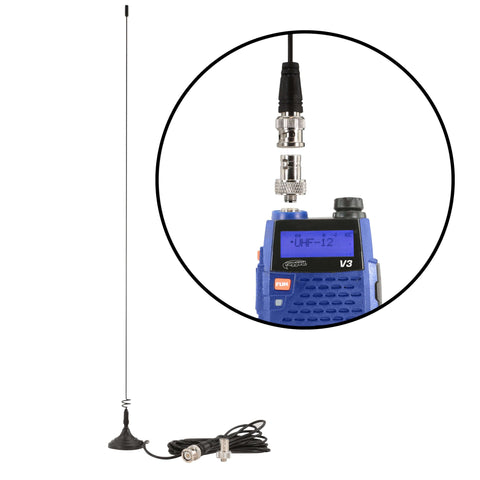 Magnetic Mount Antenna for Rugged Handheld Radios - Dual Band