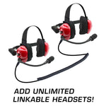 "Set of Two" H80 Track Talk Linkable Headsets - Bring The Conversation To The Track